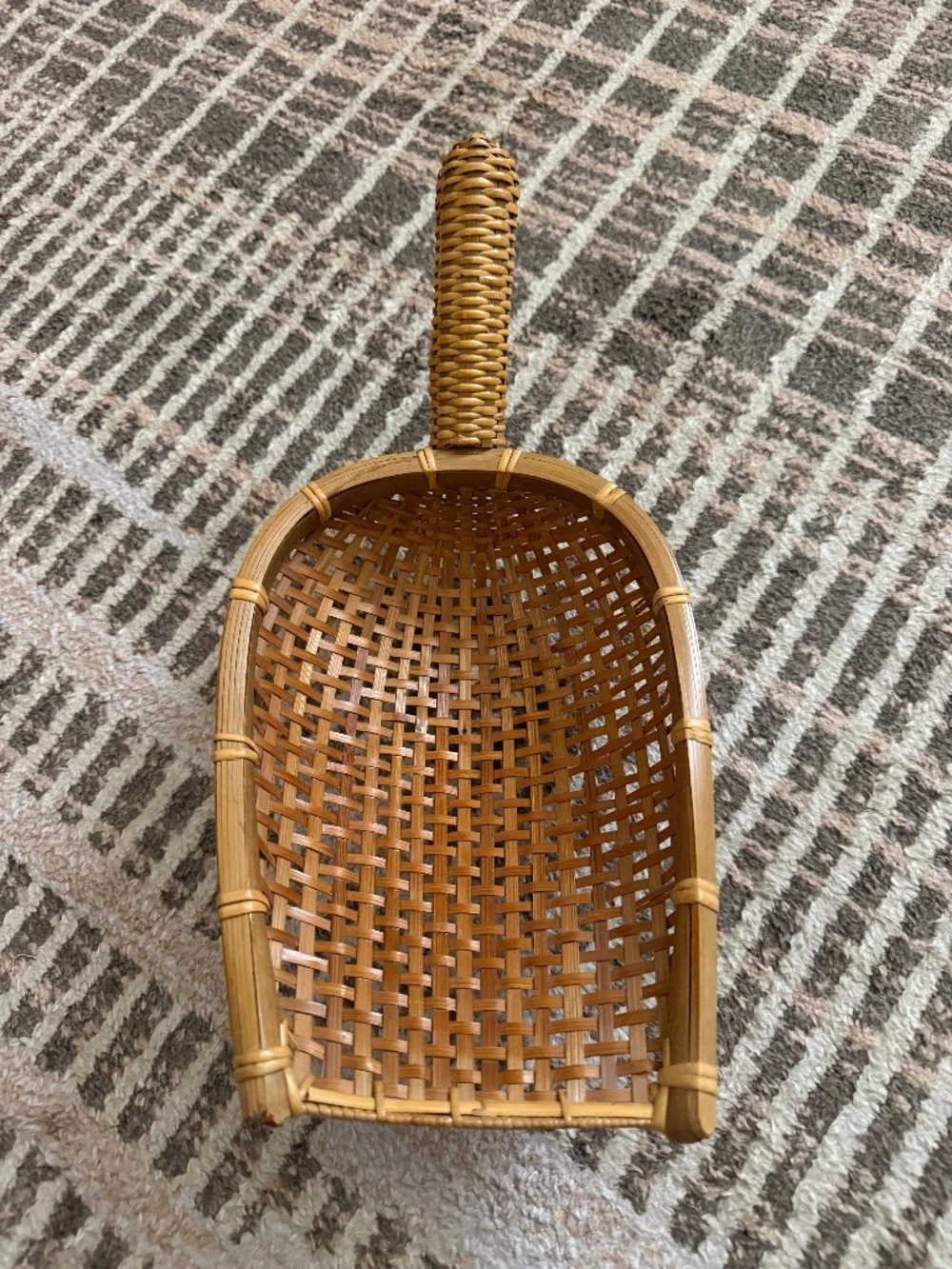Handwoven traditional grain scooper